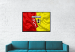 Déco mural football drapeau RC Lens tableau - Vignette | stickers foot