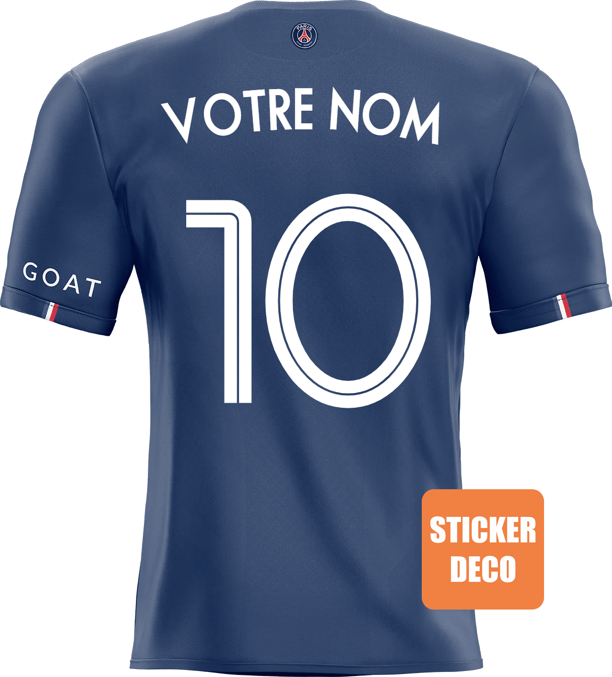 Déco Cadeau PSG personnalisé - sticker Maillot de Paris 2023