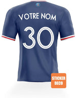 Déco PSG avec sticker maillot de foot  Personnalisé - Vignette | stickers foot