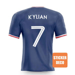 Déco PSG avec sticker maillot de foot  Personnalisé - Vignette | stickers foot