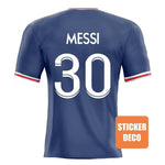 Déco PSG avec sticker maillot de foot  Personnalisé - Vignette | stickers foot