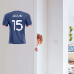 Déco PSG avec sticker maillot de foot  Personnalisé - Vignette | stickers foot