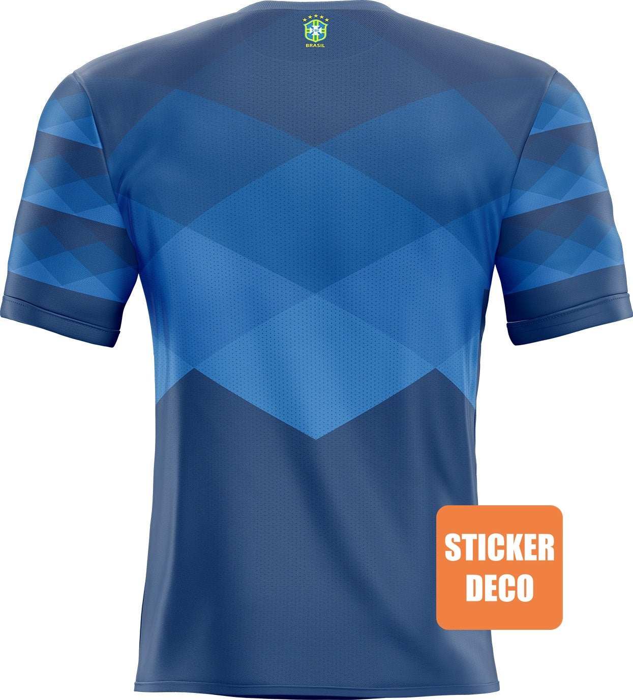 Adhésif Bresil maillot bleu personnalisé