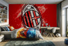 papier peint foot AC Milan paint art
