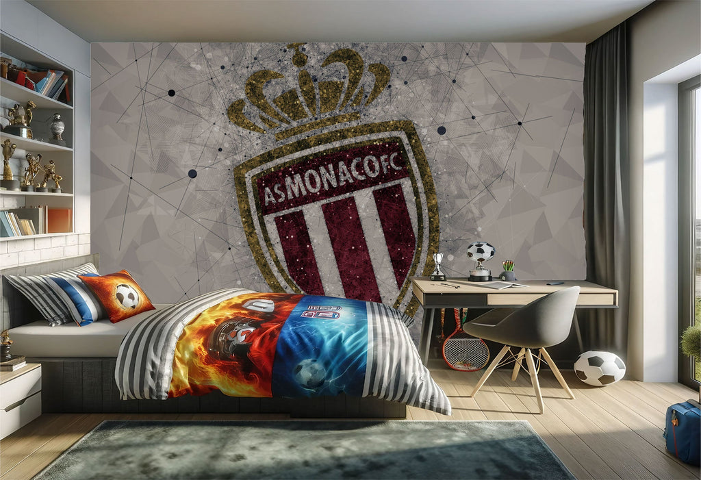 papier peint foot AS Monaco decoration