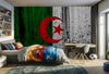 papier peint foot Algerie drapeau effet