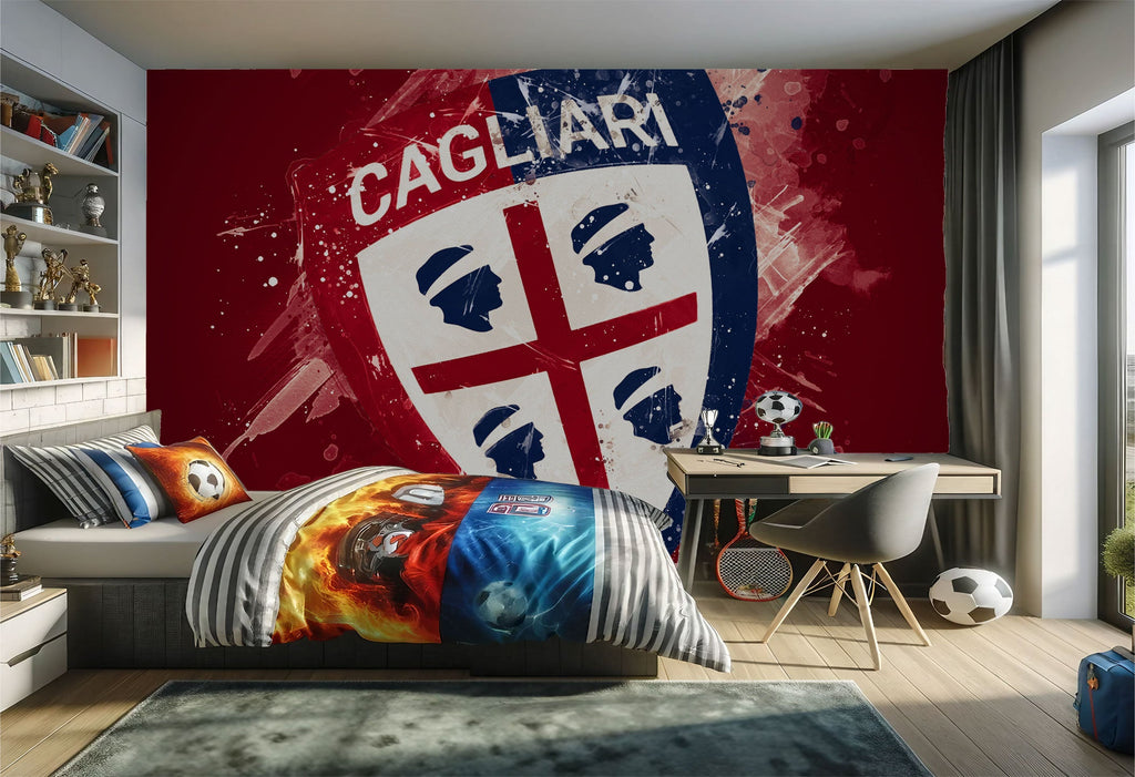 papier peint foot Cagliari deco