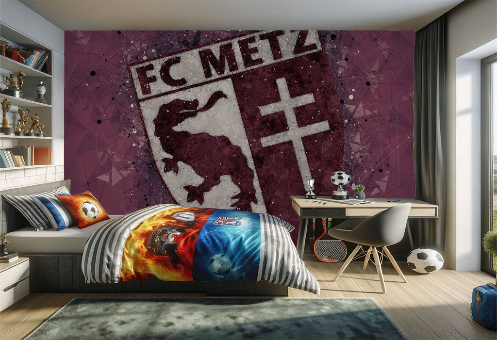 papier peint foot FC Metz artistique deco
