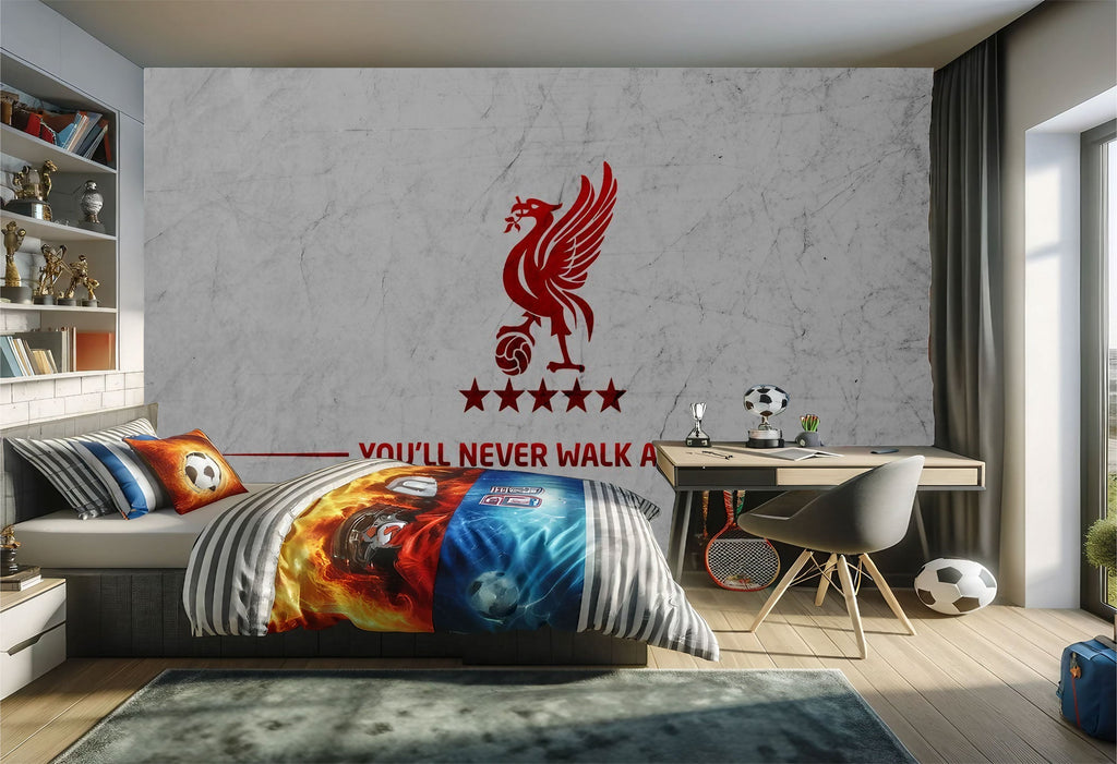 papier peint football Liverpool decor