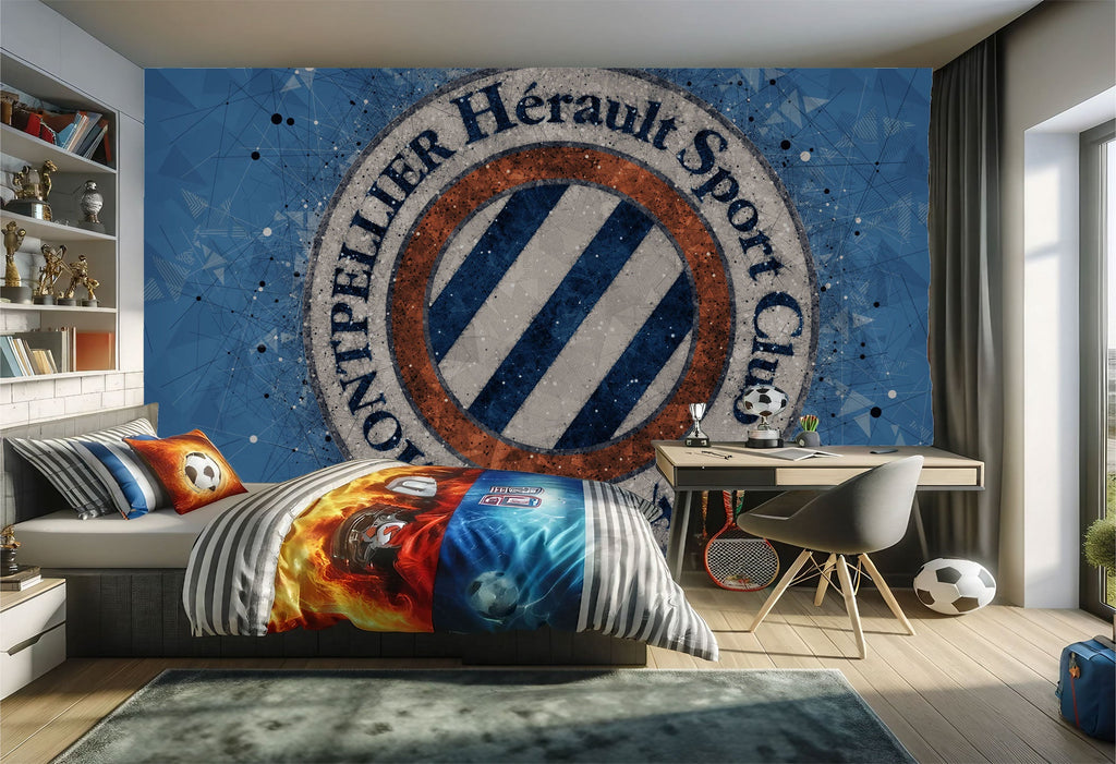 papier peint football Montpellier logo