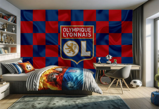 papier peint football Olympique de Lyon  effet