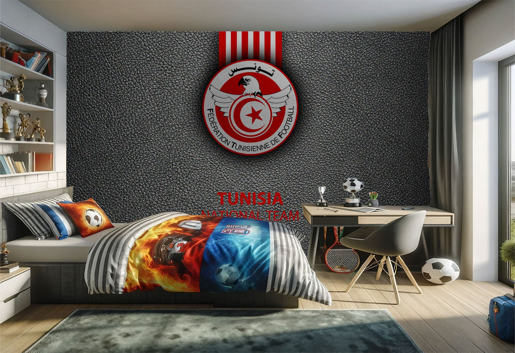 papier peint football Tunisie deco