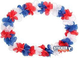 Collier de fleur tricolore pour goodies foot