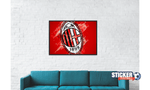 Deco AC Milan football effet peinture - Vignette | stickers foot