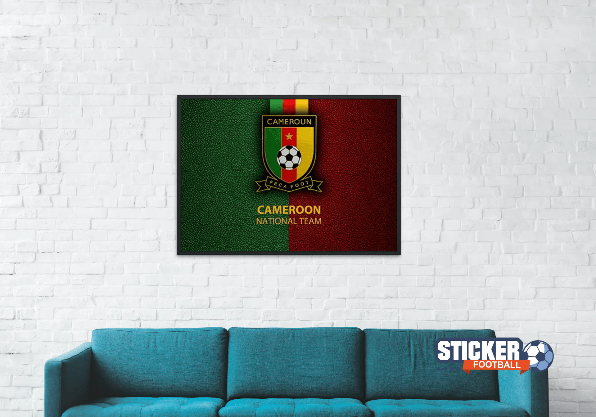 Déco foot tableau logo Cameroun équipe nationale