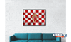 Decoration foot du logo AS Monaco effet drapeau