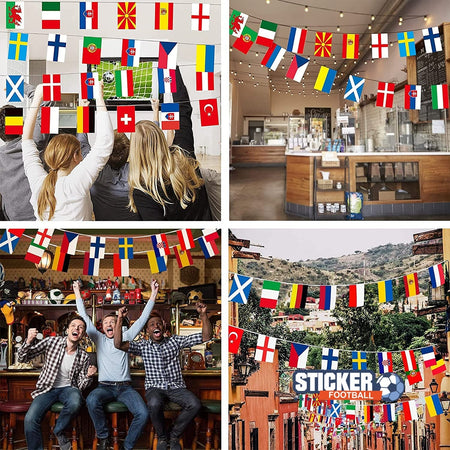 Guirlande drapeaux du monde deco coupe du monde
