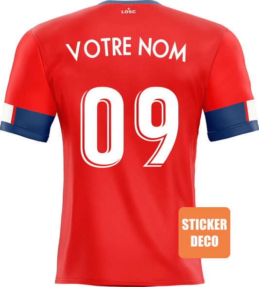 Déco sticker foot - Maillot LOSC domicile