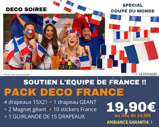 Pack DECO foot soirée match des bleus