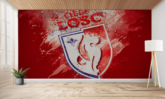 papier peint football Lille LOSC decoration chambre