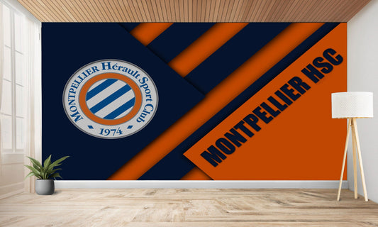 papier peint football Montpellier poster