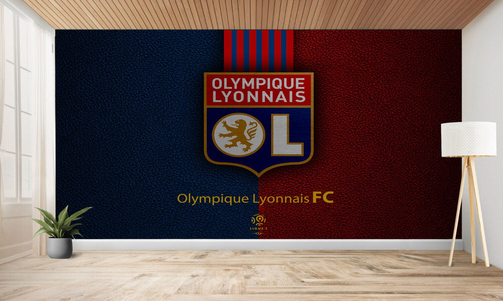 papier peint football LYON logo