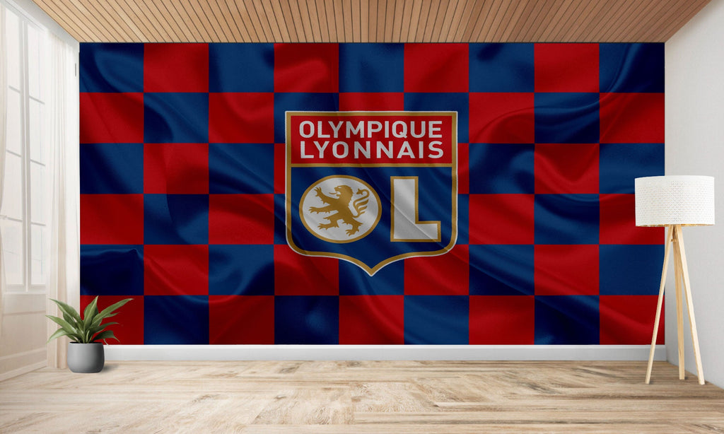 papier peint football Olympique de Lyon  effet