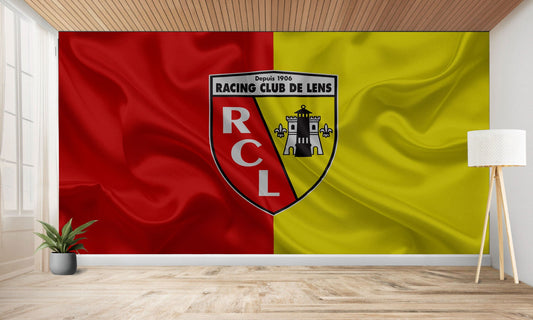 papier peint football RC Lens deco foot effet