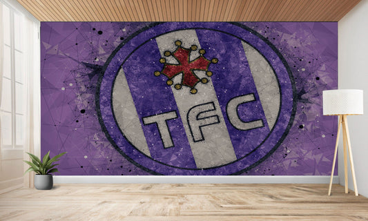 papier peint football Toulouse FC deco