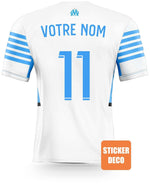 Sticker Olympique de Marseille - "Maillot om 2021"  Personnalisé - Vignette | stickers foot
